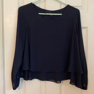 Zara navy blue blouse